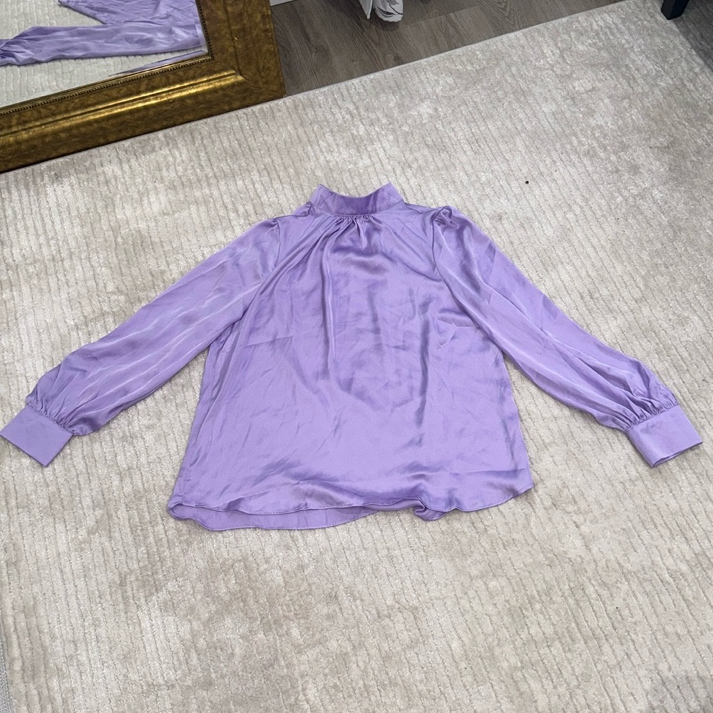 SHEIN Light Purple Silky Blouse Size L